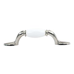 Rok Hardware- Traditional Flared Sumo 3-Inch Center To Center Brushed Nickel Cabinet Pull / Handle - ROKH208376BN