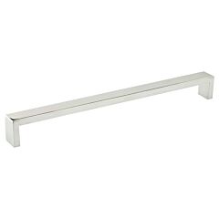 Modern Flat Bar Style 10-1/8" (257mm) Inch Center to Center, Overall Length 10-3/8" Polished Stainless Steel, Cabinet Hardware Pull / Handle