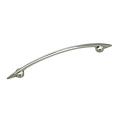 Contemporary 3-3/4" (96mm) Center to Center, Length 5-1/16" (128mm) Brushed Nickel, Slim Bow Metal Pull/Handle