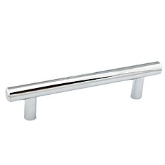 Simple Solid Steel Style 4-1/4 Inch (108mm) Center to Center, Overall Length 5-13/16 Inch Chrome Kitchen Cabinet Pull/Handle