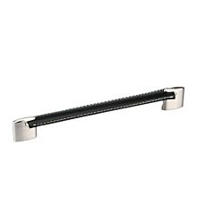 Cezanne Style 8-13/16 Inch (224mm) Center to Center, Overall Length 10-1/2 Inch Black and Brushed Nickel Kitchen Cabinet Pull/Handle