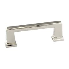 Transitional Steps Style 3-25/32" (96mm) Inch Center to Center, Overall Length 4-3/16" Nickel, Cabinet Hardware Pull / Handle