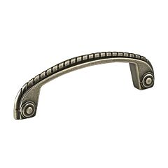 Royal Twist Style 3-3/4 Inch (96mm) Center to Center, Overall Length 4-17/32 Inch Pewter Kitchen Cabinet Pull/Handle