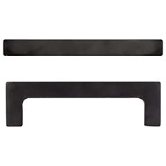 Raw Industrial Style 5-1/32 Inch Center to Center Flat Black, Cabinet Hardware Pull / Handle, Overall Length 5-21/32" home kitchen bathroom cabinet hardware