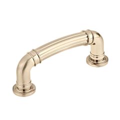 Cellini Style 3 Inch (76.2mm) Center to Center, Overall Length 3-25/32 Inch Champagne Bronze Kitchen Cabinet Pull/Handle