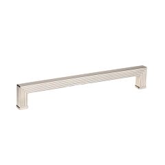 Geo Lines Style 12-5/8 Inch (320mm) Center to Center, Overall Length 13-1/2 Inch Brushed Nickel Kitchen Cabinet Pull/Handle