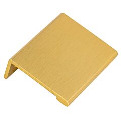 Modern Style Edge Pull 1-5/16" (33mm) Center To Center, Overall Length 1-31/32" Satin Gold Cabinet Pull / Handle