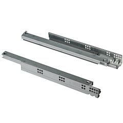 DTC Pair of 20-Inch D-Motion Frameless Three-Section Bottom Rail Full Extension, Heavy Duty Undermount Drawer Slides with Side Damping Buffer Feature, Soft Close, Zinc Plated