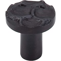 Top Knobs Cobblestone Round Knob Contemporary, Old World, Rustic Style Coal Black Knob, 1-1/8 Inch Diameter 