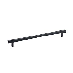 Top Knobs Ellis 12 Inch (305mm) Center to Center, Overall Length 13-3/8 Inch Flat Black Cabinet Pull/Handle