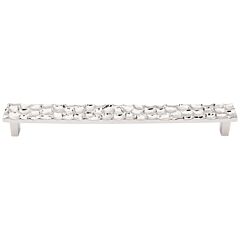 Top Knobs Cobblestone Pull Contemporary, Old World, Rustic Style 8-13/16 Inch (224mm) Center to Center, Overall Length 9-3/4" Polished Nickel Cabinet Hardware Pull / Handle 