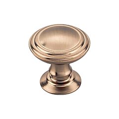 Reeded Style Cabinet Hardware Knob, Honey Bronze 1-1/4 Inch Diameter