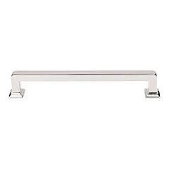 Top Knobs Ascendra Pull Contemporary Style 6-5/16 Inch (160mm) Center to Center, Overall Length 7- Polished Nickel Cabinet Hardware Pull / Handle 