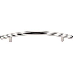 Top Knobs Curved Bar Pull Traditional, Transitional Style 6-5/16 Inch (160mm) Center to Center, Overall Length 8-7/8" Polished Nickel Cabinet Hardware Pull / Handle 