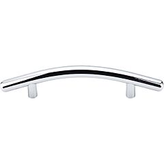 Top Knobs Curved Bar Pull Contemporary Style 3-3/4 Inch (96mm) Center to Center, Overall Length 6-1/4" Polished Chrome Cabinet Hardware Pull / Handle 