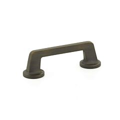 Northport 3-1/2" (89mm) Center to Center, 4-1/4" (108mm) Length, Round Bases, Ancient Bronze Cabinet Pull/ Handle