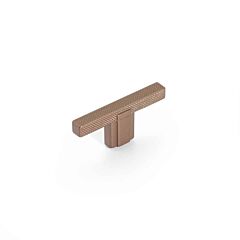 Quadrato T-Knob Style Cabinet Hardware Knob, Satin Bronze 2-1/2" (64mm) Length