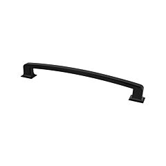 Hearthstone 12" (305mm) Center to Center, 13-3/8" (340mm) Overall Length Black Cabinet Handle / Pull, Berenson Hardware
