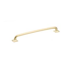 Northport 10" (254mm) Center to Center, 11" Length, Square Bases, Signature Satin Brass Cabinet Pull/ Handle