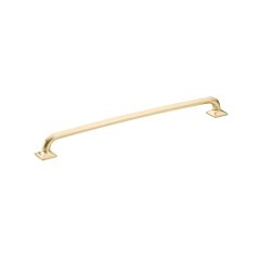 Northport 12" (305mm) Center to Center, 13" (330mm)Length, Square Bases, Signature Satin Brass Cabinet Pull/ Handle
