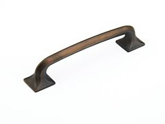 Northport 5-1/16" (128mm) Center to Center, 6" (152mm) Length, Square Bases, Ancient Bronze Cabinet Pull/ Handle