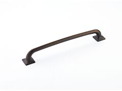 Northport 8" (203mm) Center to Center, 9" (228mm) Length, Square Bases, Ancient Bronze Cabinet Pull/ Handle