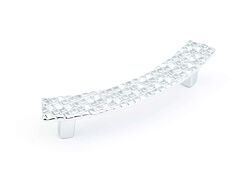 Mosaic Contemporary 3-3/4" (96mm) Center to Center, 5-1/4” Length Polished Chrome Cabinet Pull / Handle
