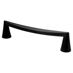 Domestic Bliss 5-1/16" (128mm) Center to Center, 5-3/4" (146mm) Overall Length Matte Black Cabinet Handle / Pull, Berenson Hardware