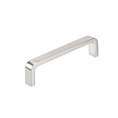 Contemporary Metal Pull 4" (102mm) Center To Center, Overall length 4-1/4" (108mm) Brushed Nickel Cabinet Pull / Handle