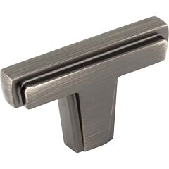 Lexa Style Cabinet Hardware Knob, Brushed Pewter 2 Inch Diameter