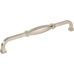Jeffrey Alexander Audrey 12" (305mm) Center to Center, 12-5/8" (320mm) Overall Length Satin Nickel Cabinet Pull/Handle