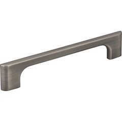 Jeffrey Alexander Leyton Brushed Pewter 5 Inch (128mm) Center to Center, Overall Length 6-3/8 Inch Cabinet Hardware Pull / Handle