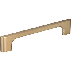 Jeffrey Alexander Leyton Satin Bronze 5 Inch (128mm) Center to Center, Overall Length 6-3/8 Inch Cabinet Hardware Pull / Handle