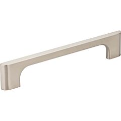 Jeffrey Alexander Leyton Satin Nickel 5 Inch (128mm) Center to Center, Overall Length 6-3/8 Inch Cabinet Hardware Pull / Handle