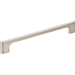Leyton Satin Nickel 7-9/16 Inch (192mm) Center to Center, Overall Length 8-15/16 Inch Cabinet Hardware Pull / Handle, Jeffrey Alexander