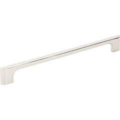Leyton Polished Nickel 8-13/16 Inch (224mm) Center to Center, Overall Length 10-3/16 Inch Cabinet Hardware Pull / Handle, Jeffrey Alexander