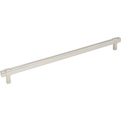 Jeffrey Alexander Zane Collection 12" (305mm) Center to Center, 13-1/4" (336mm) Overall Length Polished Nickel Cabinet Pull/Handle