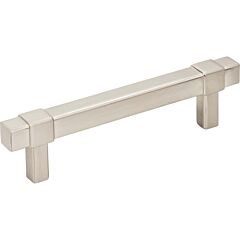 Jeffrey Alexander Zane Collection 3-3/4" (96mm) Center to Center, 5-1/16" (128mm) Overall Length Satin Nickel Cabinet Pull/Handle