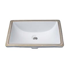 Cenote Rectangular Undermount  Bathroom Vanity Sink, 20-7/8” x 15-3/4” x 7-1/2”, White Porcelain