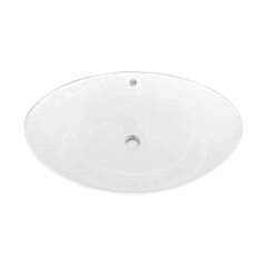 Oblong Shaped Vessel Sink, 23-1/4” x 15” x 7-1/2”, White Porcelain