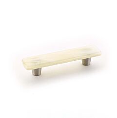 Ice 3" (76mm) Center to Center, 4-1/2" (114mm) Length, Ivory Silk Stainless Steel Cabinet Pull/ Handle