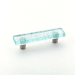 Ice 3" (76mm) Center to Center, 4-1/2" (114mm) Length, Aqua Pearl Stainless Steel Cabinet Pull/ Handle