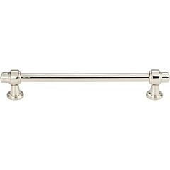 Atlas Homewares Bronte Collection 5-1/16" (128mm) Center to Center, Overall Length 6-1/4" (158.5mm), Polished Nickel Cabinet Hardware Pull / Handle