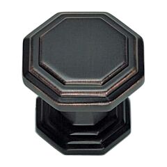 Atlas Homewares Dickinson Octagon Transitional Venetian Bronze Cabinet Hardware Knob, 1.09" Inch Diameter