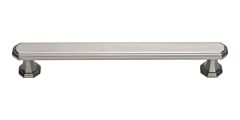 Atlas Homewares Dickinson Pull Transitional Style 6-1/4 Inch (160mm ) Center to Center, Overall Length 7.3" Brushed Nickel, Cabinet Hardware Pull / Handle