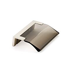 Positano Edge Pull 1-1/4" (32mm) Center to Center, 2-1/2" Length, Satin Nickel and Smoke, Cabinet Pull / Handle