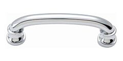 Atlas Homewares Shelley Pull Transitional Style 3 Inch (76mm ) Center to Center, Overall Length 3.6" Polished Chrome, Cabinet Hardware Pull / Handle