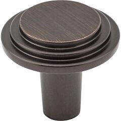 Calloway Style Cabinet Hardware Knob, Brushed Oil Rubbed Bronze 1-1/8 Inch Diameter