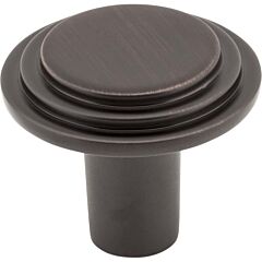 Calloway Style Cabinet Hardware Knob, Brushed Oil Rubbed Bronze 1-1/4 Inch Diameter