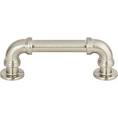 Atlas Homewares Steam Punk Pull Brushed Nickel Industrial 3" (76mm) Center to Center, 3-3/4" (96mm) Length, Cabinet Pull / Handle